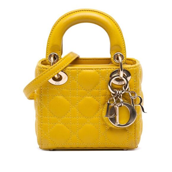 Pre Loved dior Women Yellow Satchel - Picture 1 of 8